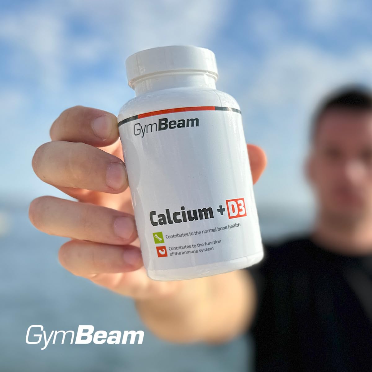 GymBeam Calcio + Vitamina D3 Capsule 320 mg Ossa