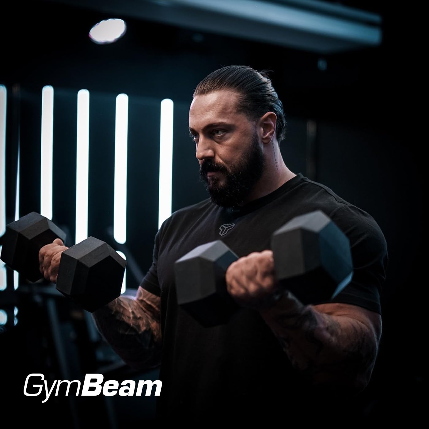 GymBeam Manubrio Esagonale 35 kg Gomma Acciaio Palestra