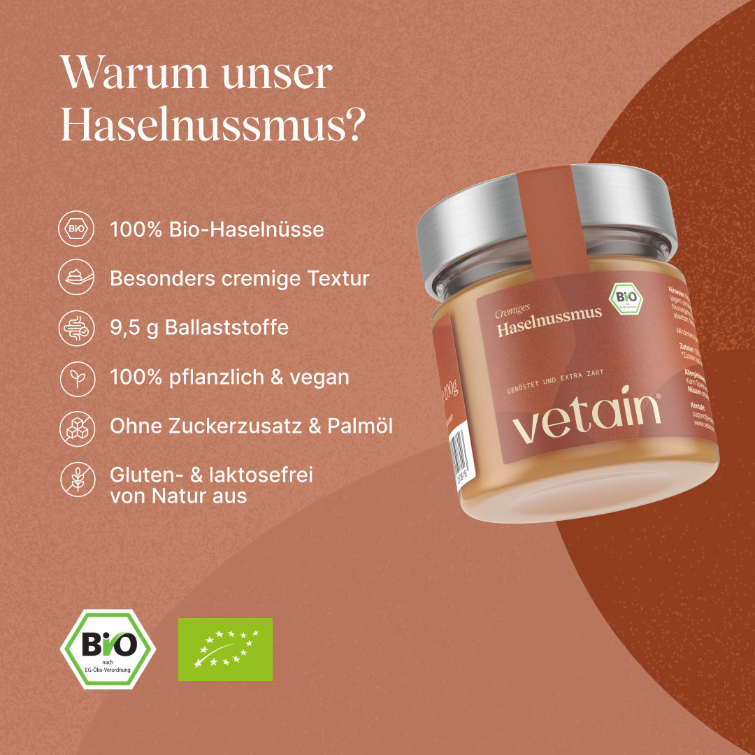 Vetain Snacks Haselnussmus crema nocciole bio 200g