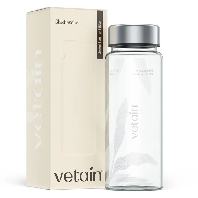 Vetain Bottiglia Vetro 420 ml Trasparente Riutilizzabile