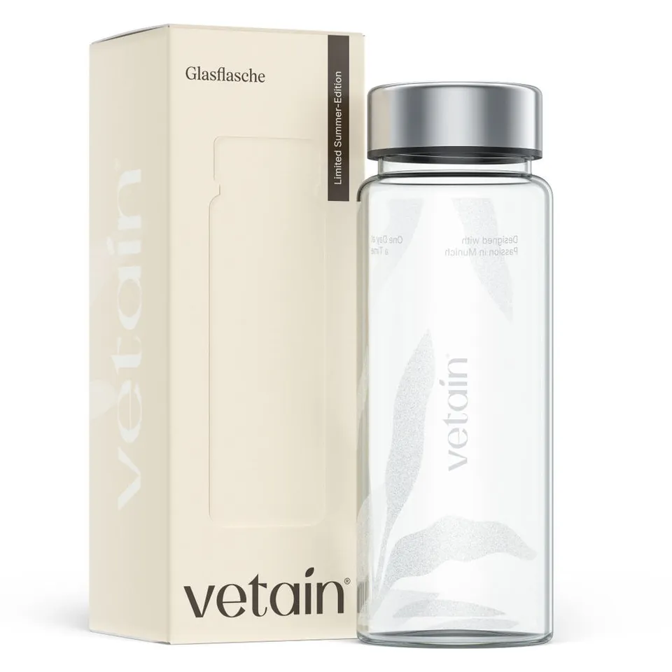 Vetain Bottiglia Vetro 420 ml Trasparente Riutilizzabile