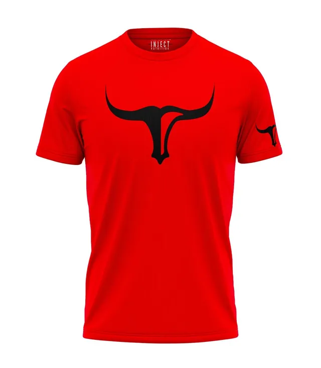 Inject Nutrition T-Shirt Sportiva Maglietta Rossa Cotone 100% 155g