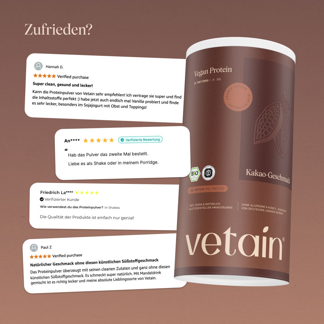 Vetain proteine in polvere cacao 540g bio vegane