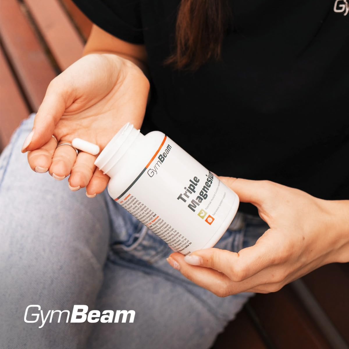 GymBeam Minerali magnesio 90 capsule 375 mg triplo