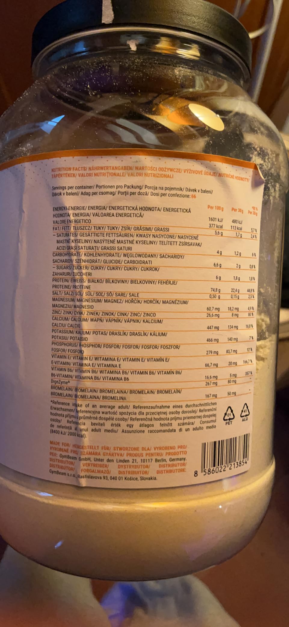 GymBeam Proteine Just Whey 1000 g Caramello Salato 22,4 g
