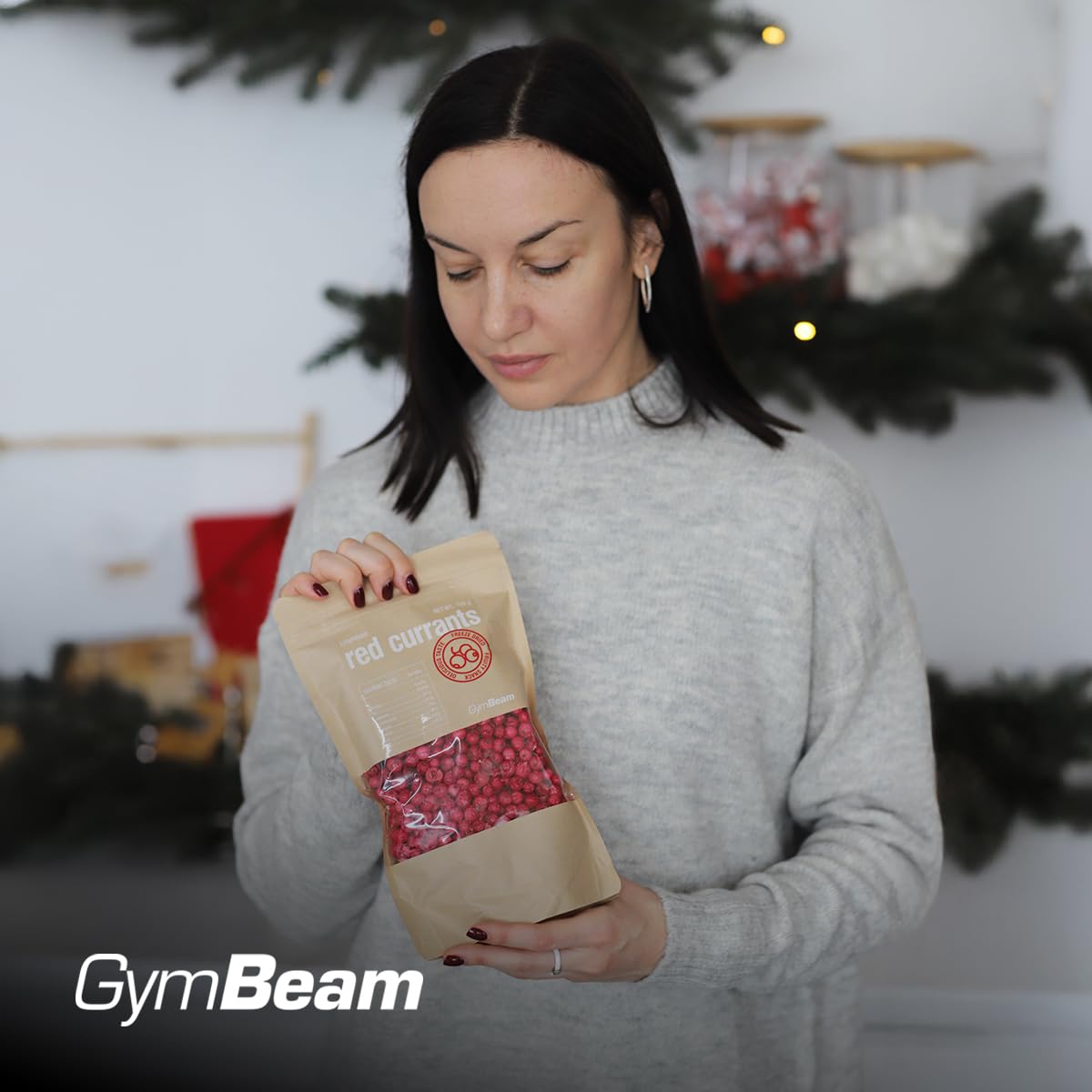 GymBeam Ribes Rosso Liofilizzato 100 g Frutta Bio Senza Zuccheri