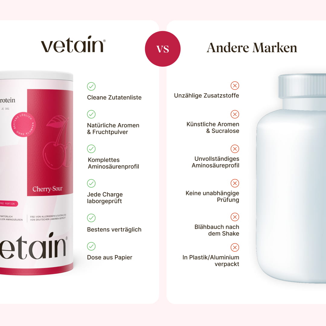 Vetain Clear Protein ciliegia vegana 480g Cherry Sour rinfrescante