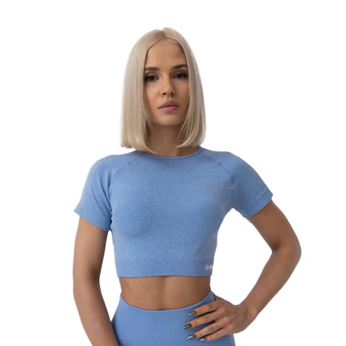 GymBeam Flo Crop Top Donna Seamless Maniche Corte