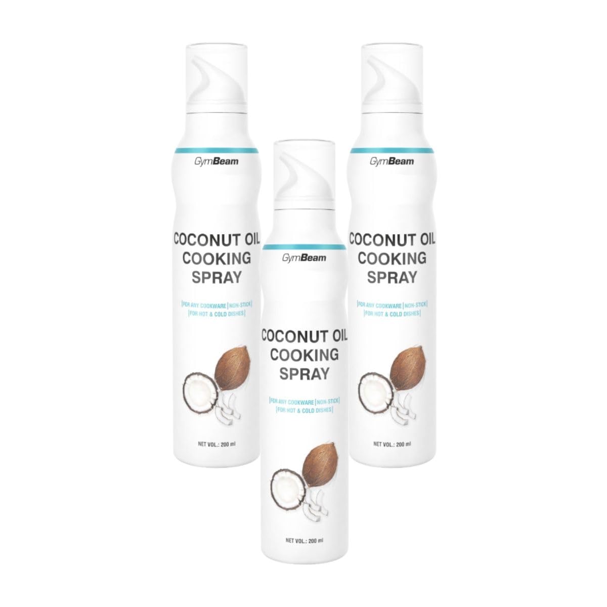 GymBeam Olio di Cocco Spray 200 ml Neutro Senza Glutine