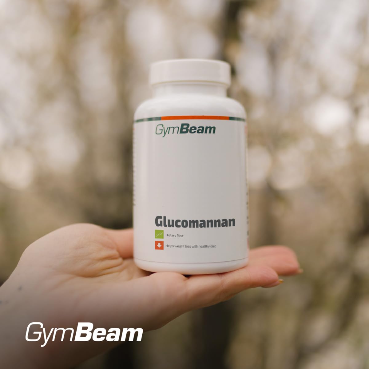 GymBeam Bruciagrassi Glucomannano 120 cpr integratore fibra sazietà