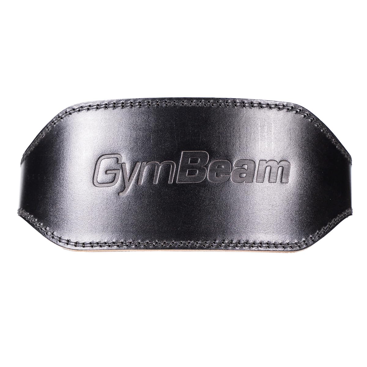 GymBeam Cintura Palestra Pelle powerlifting doppia fibbia nera