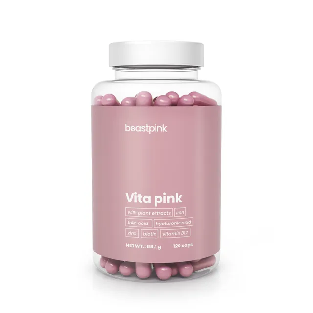 GymBeam Vita Pink Multivitaminico Donna 120 cps vitamine D K2