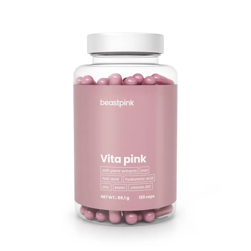GymBeam Vita Pink Multivitaminico Donna 120 cps vitamine D K2