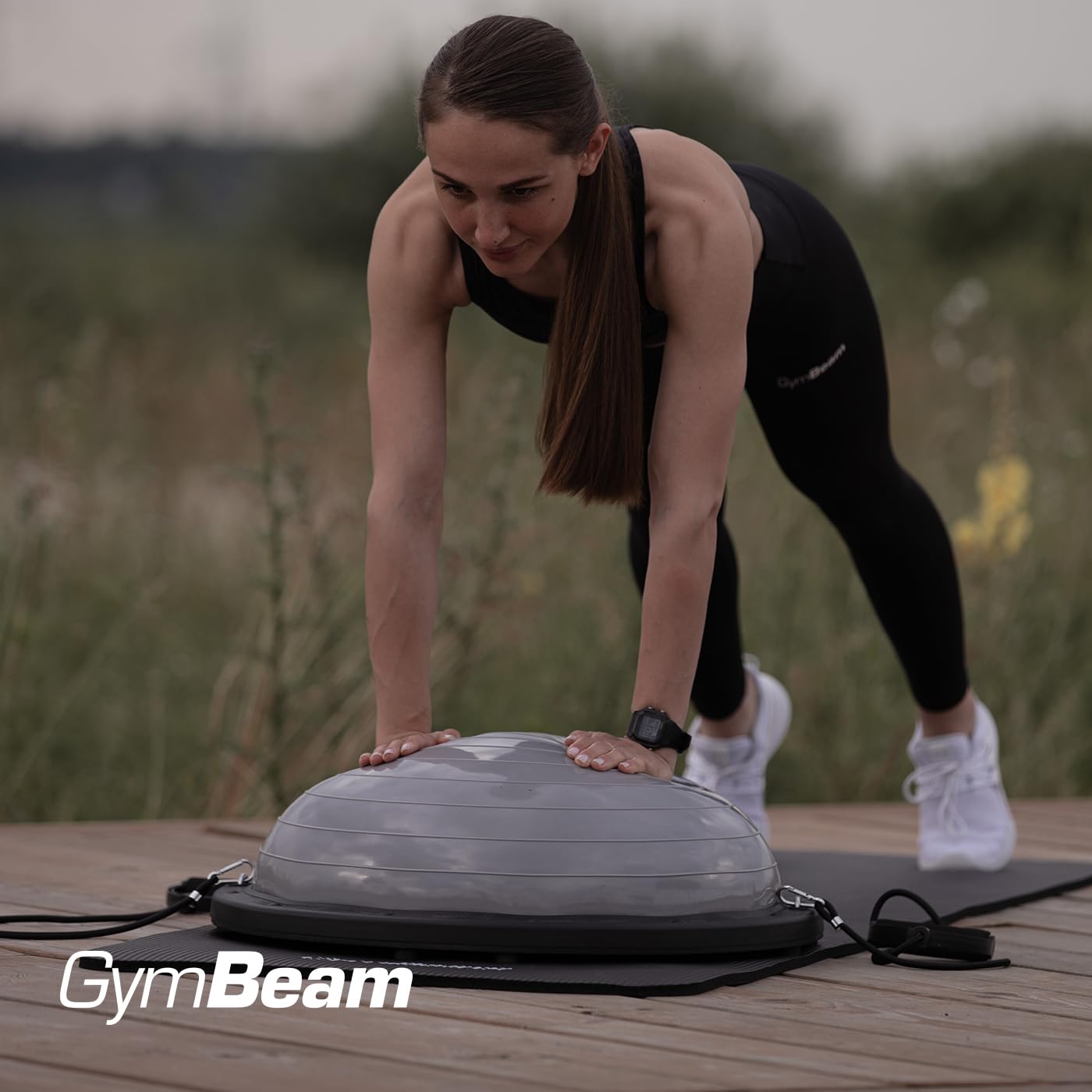 GymBeam Half Balance Ball palla equilibrio mezza sfera con elastici