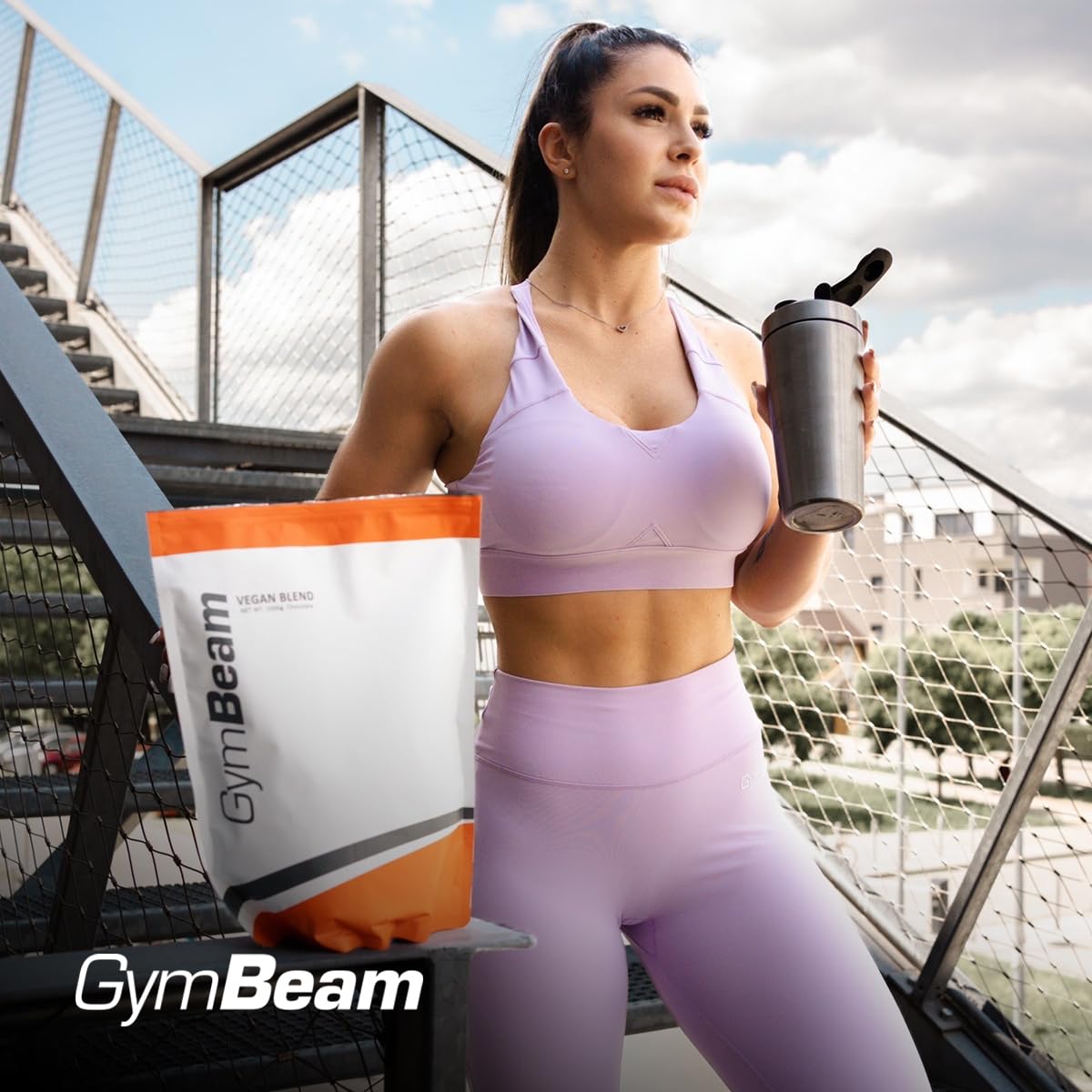 GymBeam Vegan Blend proteine vegane 1000 g cioccolato