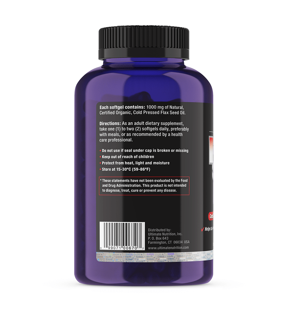 Ultimate Nutrition Flaxseed Oil olio di lino capsule omega 3