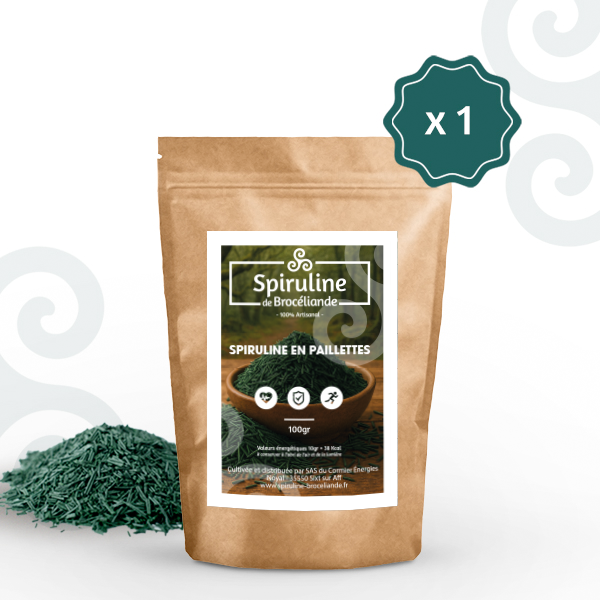 Spiruline de Brocéliande Spirulina Scaglie 100 g Proteica