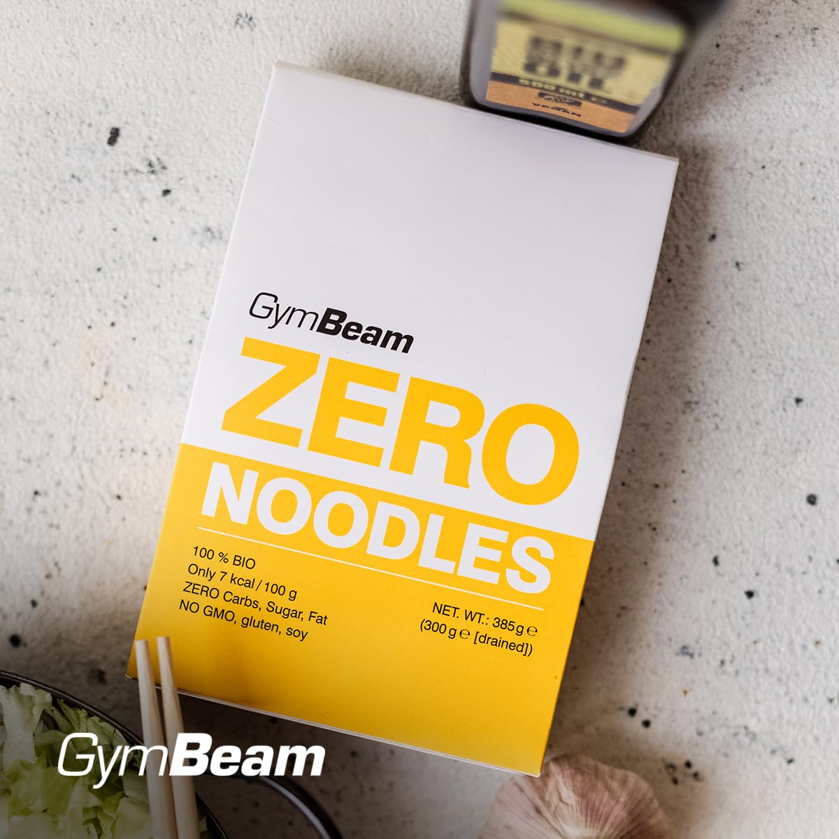 GymBeam Noodles Zero Bio pasta konjac 385g vegana