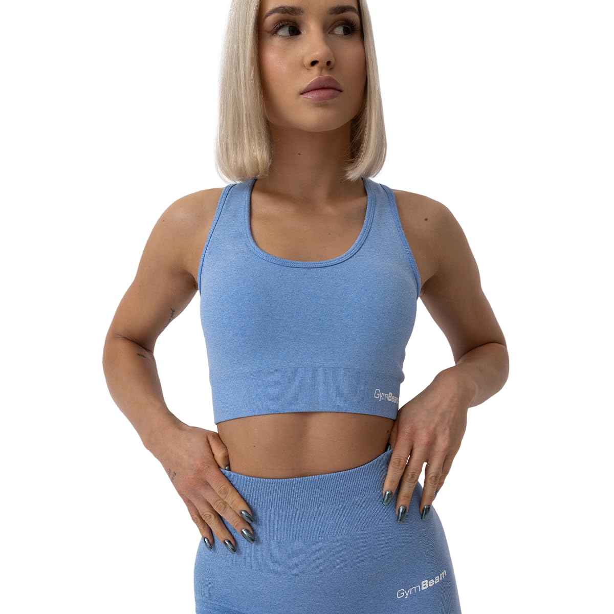 GymBeam Flo Reggiseno Sportivo Donna Seamless Mélange
