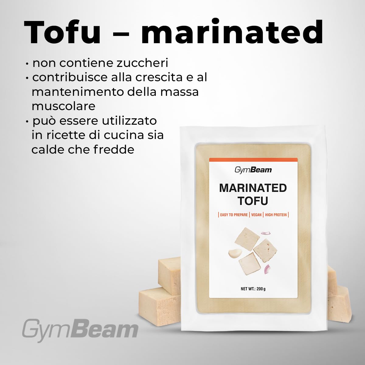 GymBeam Alimentazione Tofu Marinato 5x200g proteico
