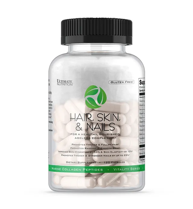 Ultimate Nutrition Hair Skin Nails collagene marino biotina