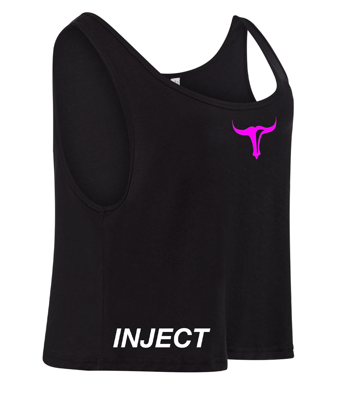 INJECT NUTRITION Ibiza Tank Top Oversize canotta nera donna cotone