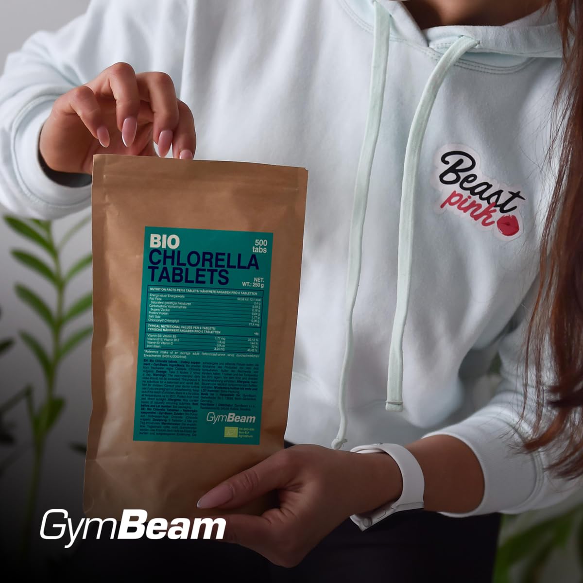 GymBeam Clorella Bio compresse Chlorella 500 tabs detox
