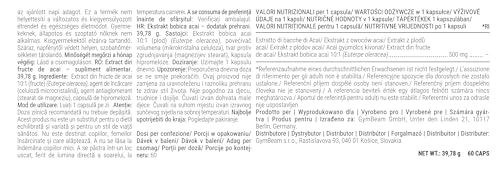 GymBeam Estratto Bacche di Acai 10:1 Capsule Vegane Antiossidante