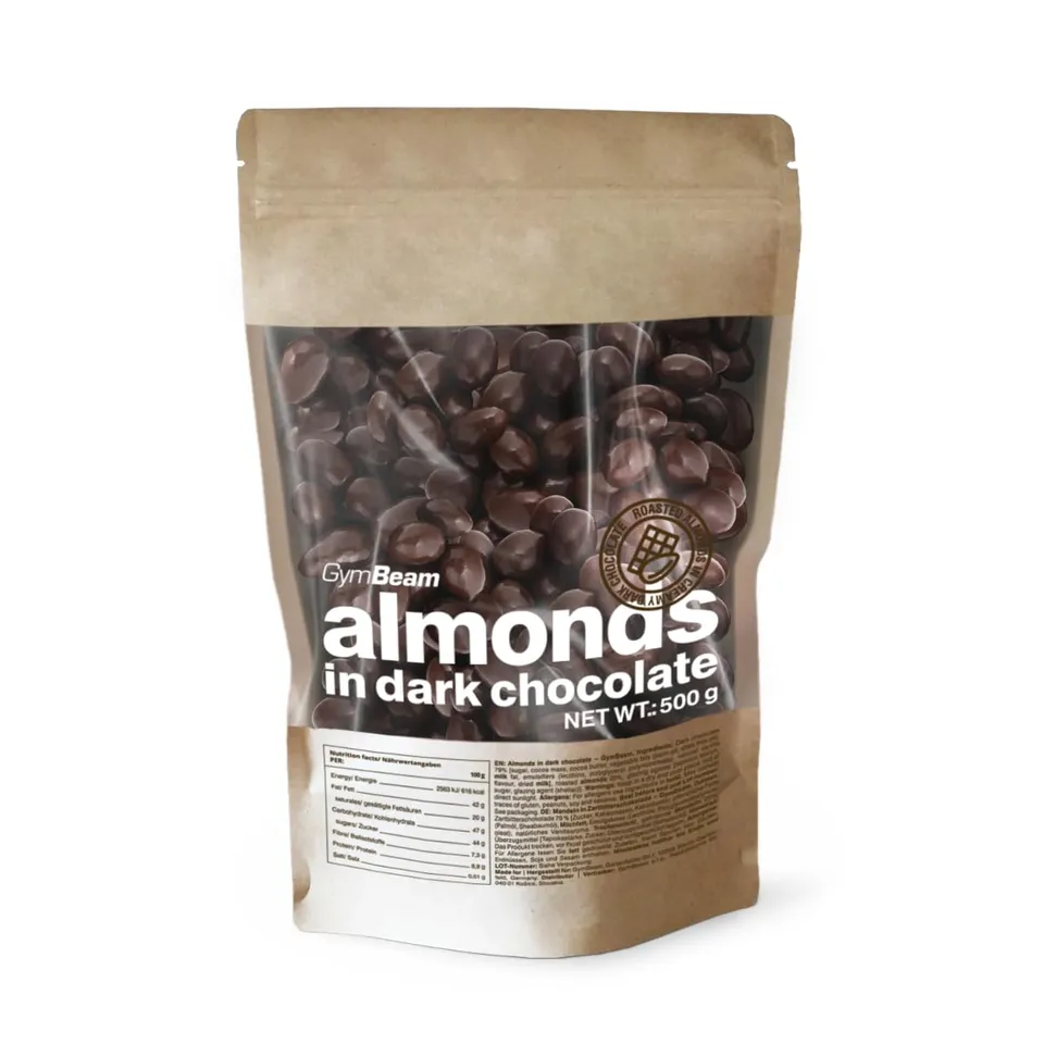 GymBeam Mandorle Cioccolato Fondente Snack 500 g Fibre