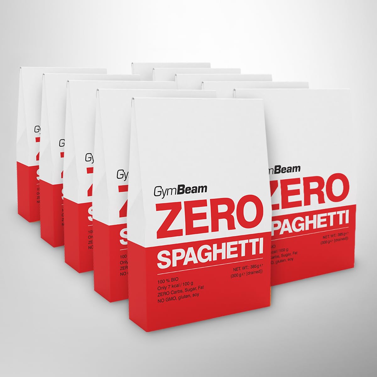 GymBeam Spaghetti Zero BIO Pasta Konjac 10x385g Senza Glutine