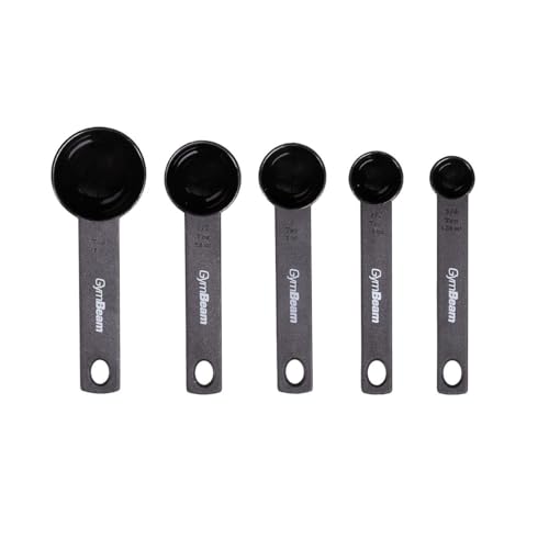 GymBeam Set Misurini Cucina 5 pezzi nero per polveri 15ml