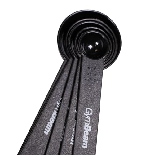 GymBeam Set Misurini Cucina 5 pezzi nero per polveri 15ml