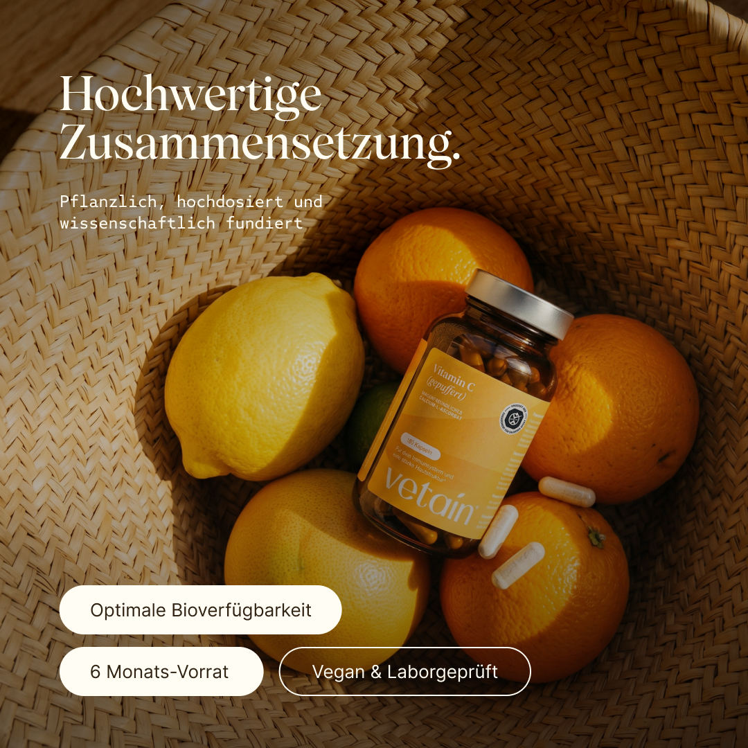 Vetain Vitamina C Tamponata 180 Capsule Immunità Collagene