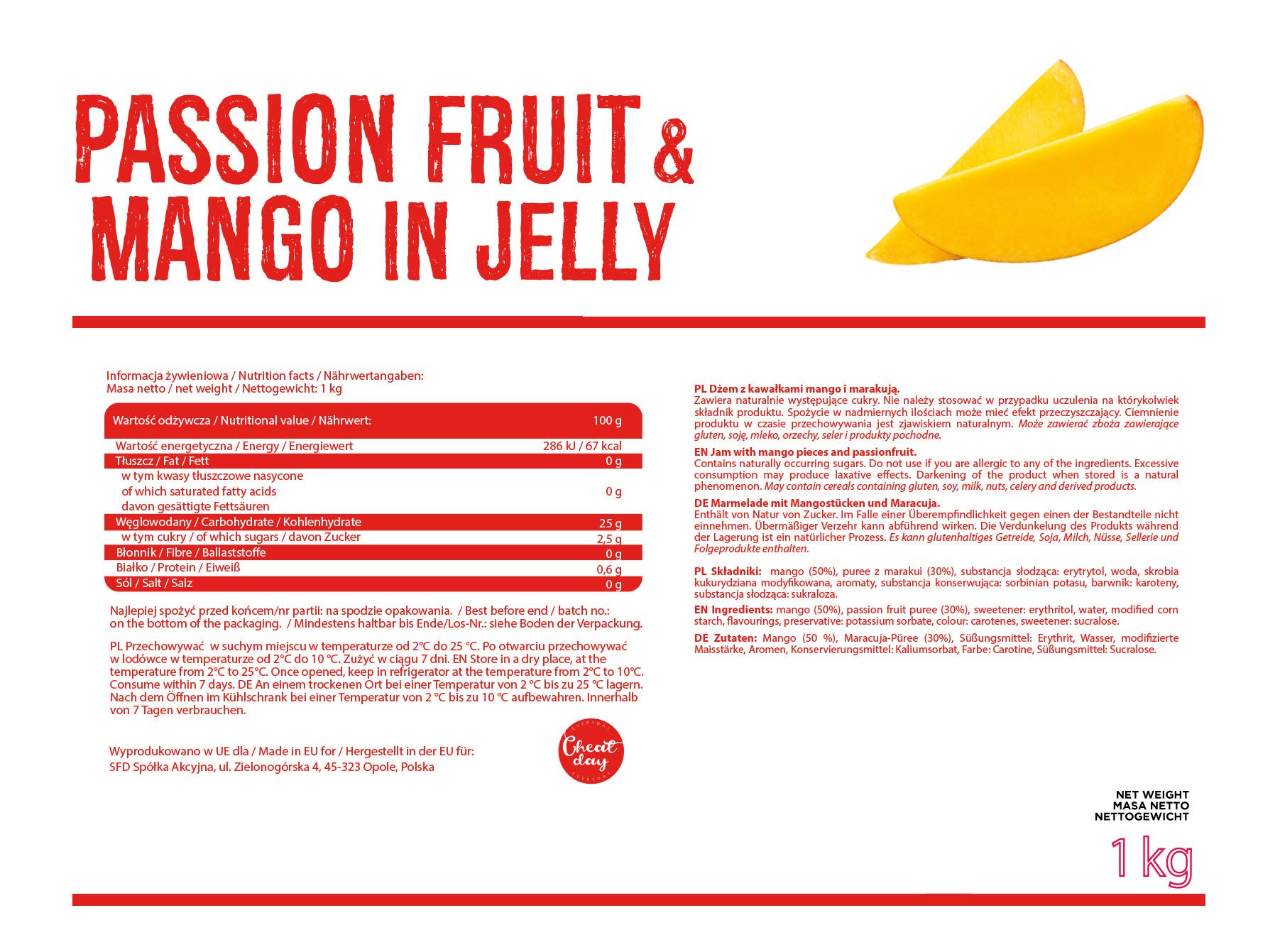 AllNutrition FRULOVE In Jelly marmellata mango passion fruit 1000 g