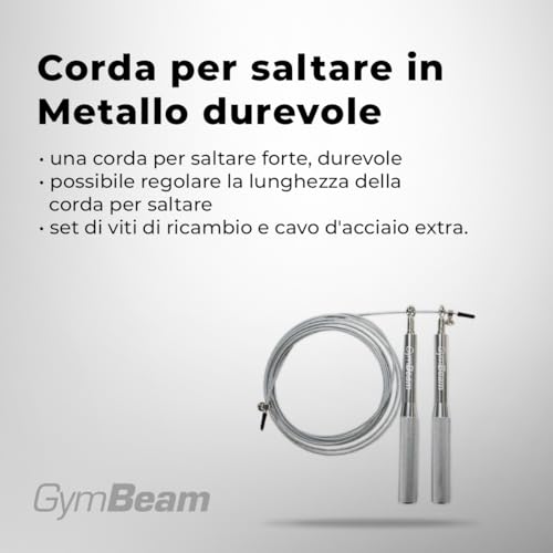 GymBeam Corda Salto Acciaio Regolabile 3m Alluminio