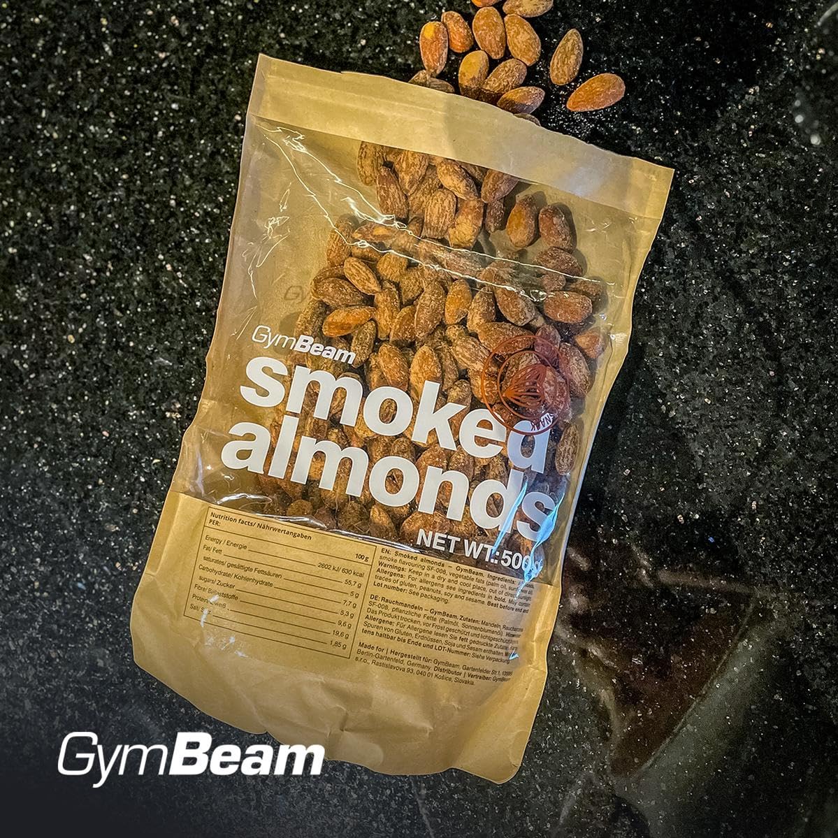 GymBeam Alimentazione Mandorle Affumicate sgusciate 500 g