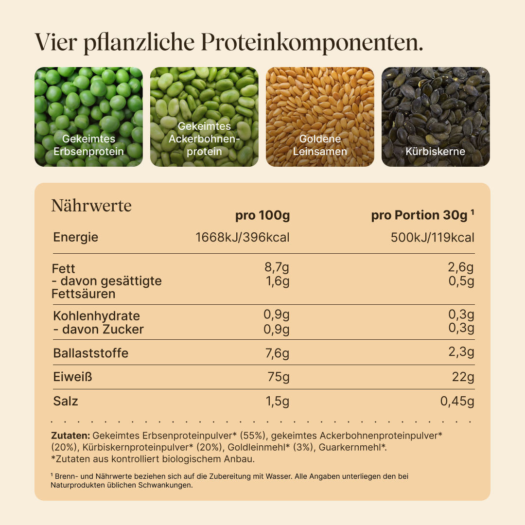 Vetain Proteine Vegane Neutral 540g Bio in Polvere