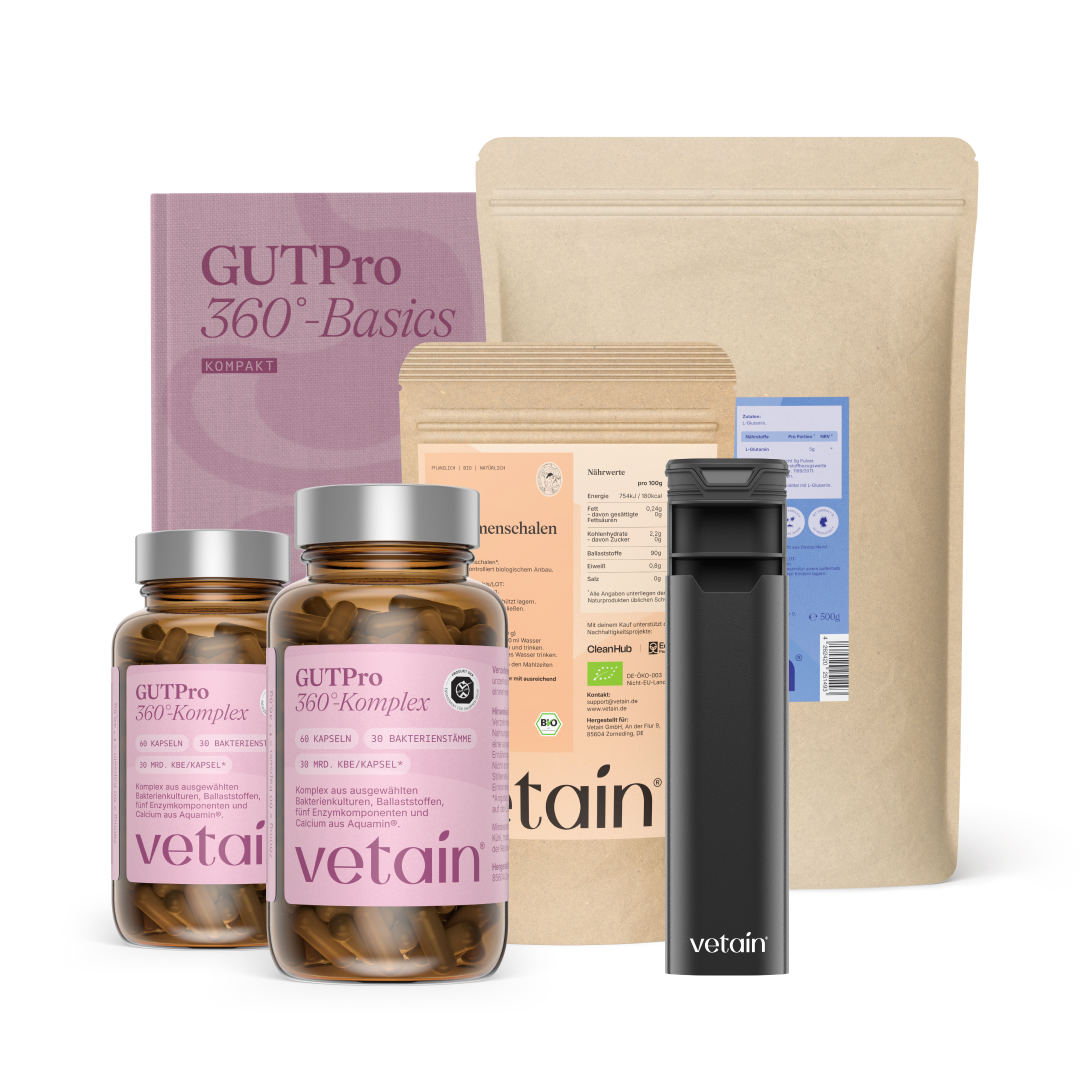 Vetain Gut Reset Bundle Digestione Glutammina Fibre Capsule