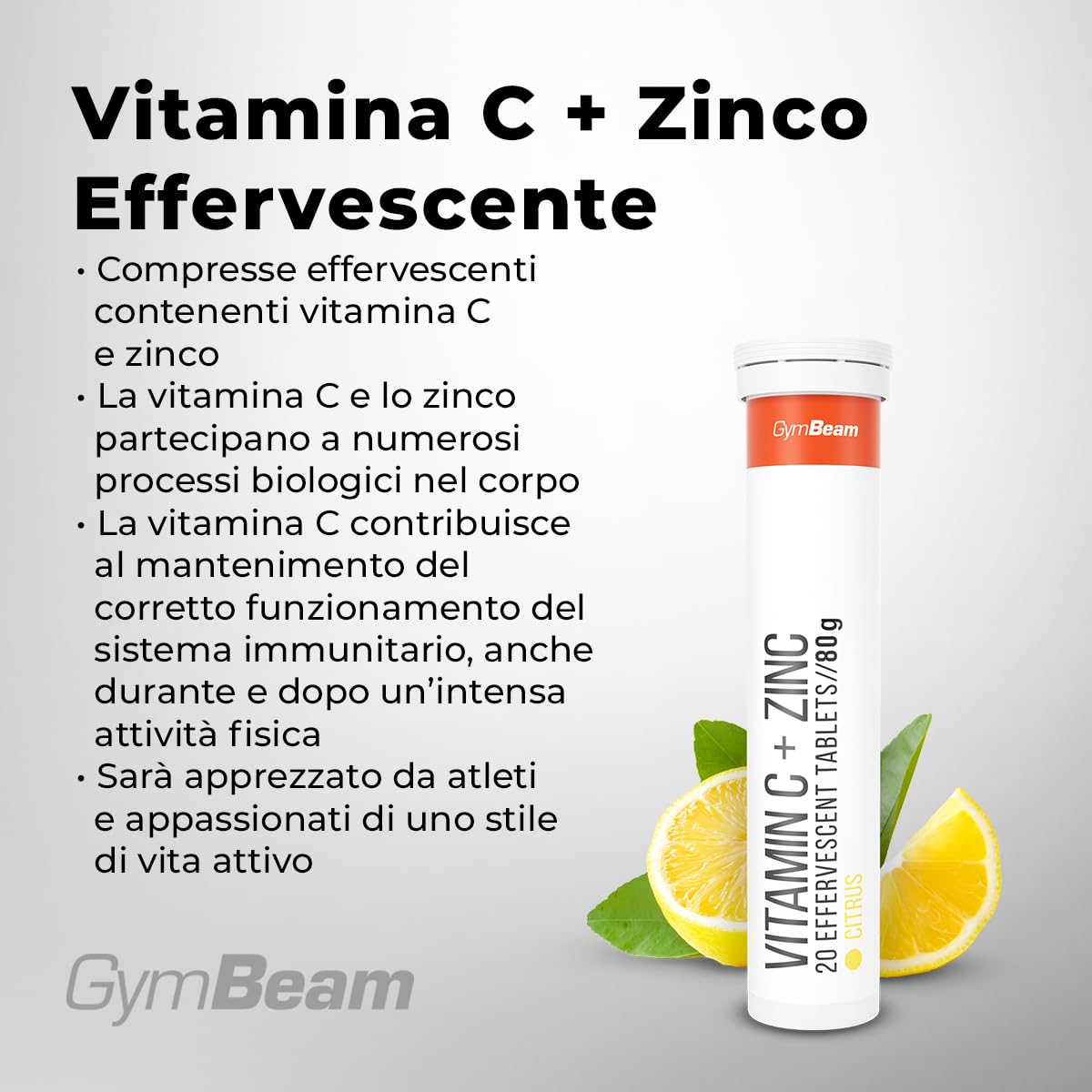 GymBeam Vitamina C Zinco effervescente immunità