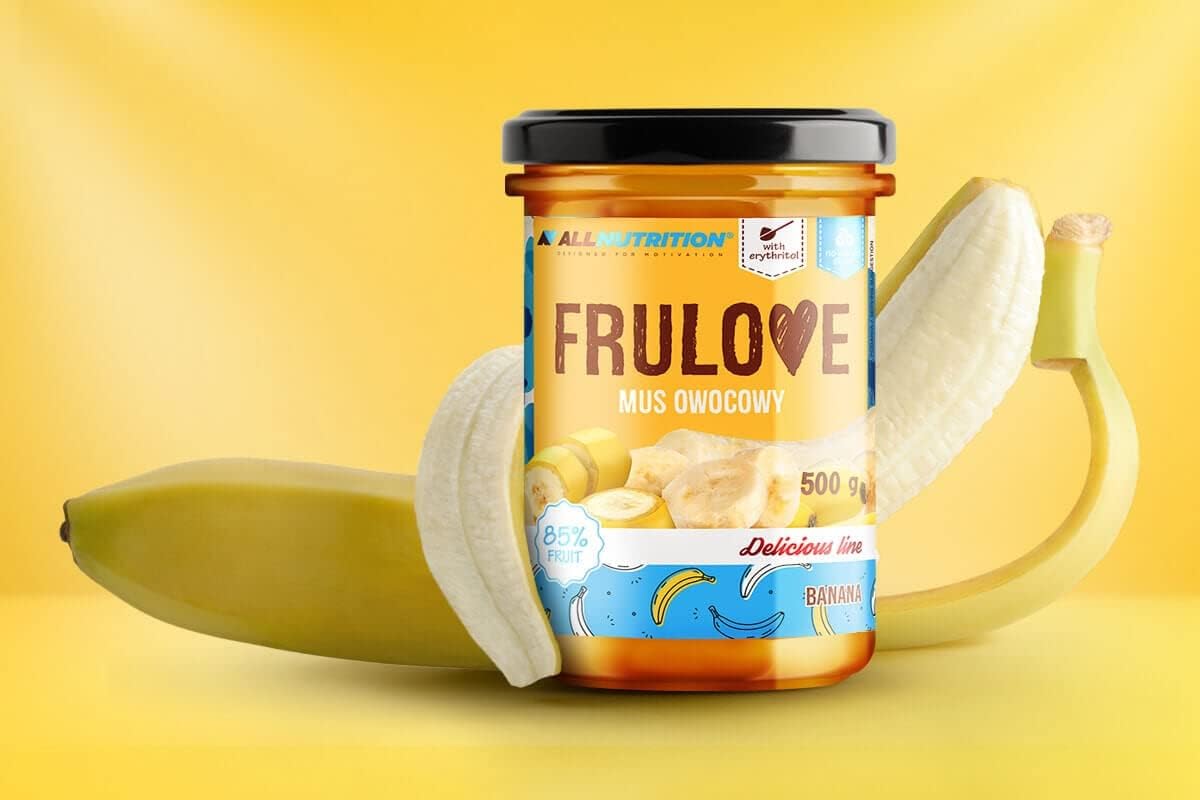 AllNutrition Frulove purea banana marmellata senza zucchero 500g