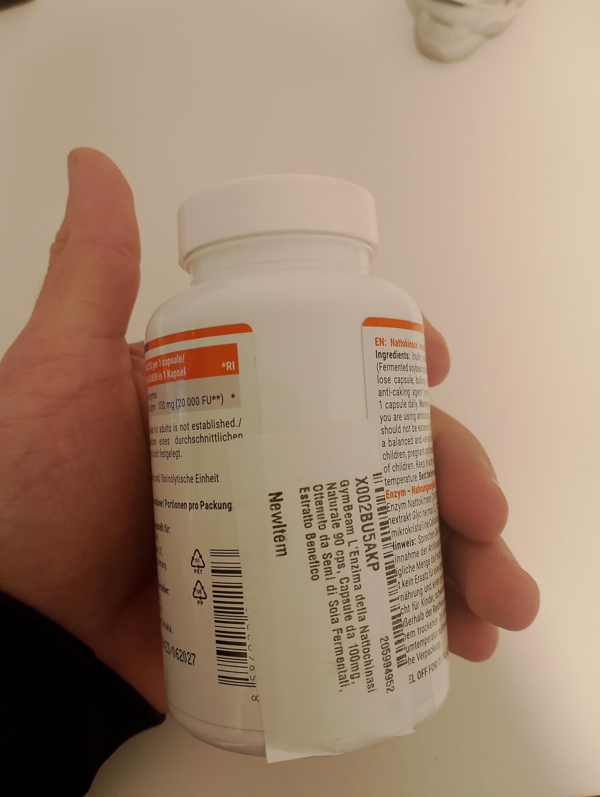 GymBeam Nattochinasi capsule 90 cps 100 mg soia fermentata
