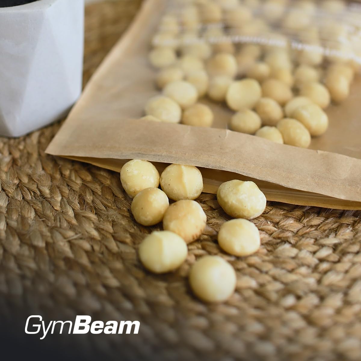 GymBeam Noci di Macadamia Intere Non Salate 500g Snack Vegano