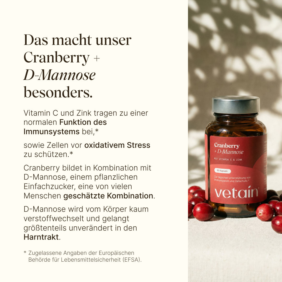 Vetain Cranberry D-Mannosio Integratore 90 Capsule