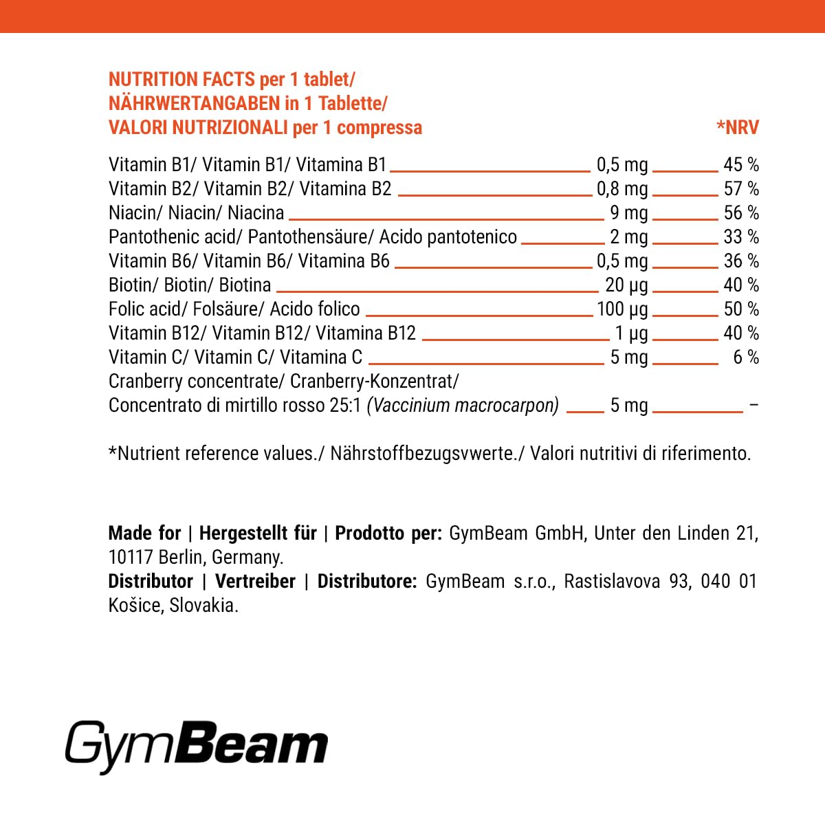 GymBeam B-Complex masticabili bambini albicocca 120