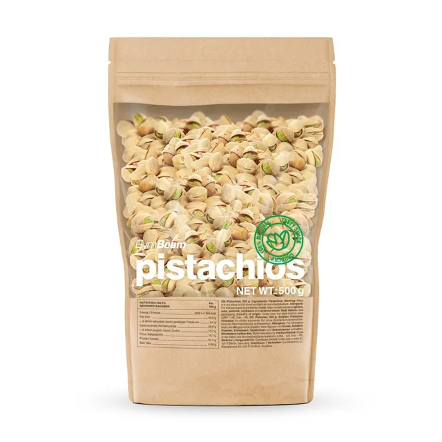 GymBeam Pistacchi Non Salati Frutta Secca 500 g Crudi Proteine