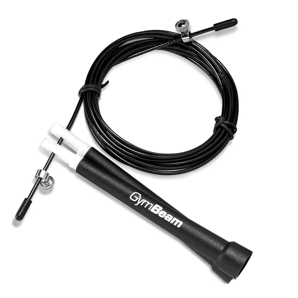 GymBeam Corda Saltare 301cm Acciaio Regolabile Nera Cardio HIIT