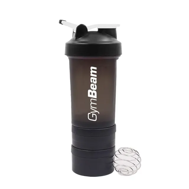 GymBeam Multi-Storage 450ml Shaker Proteine con 2 Scomparti Pallina