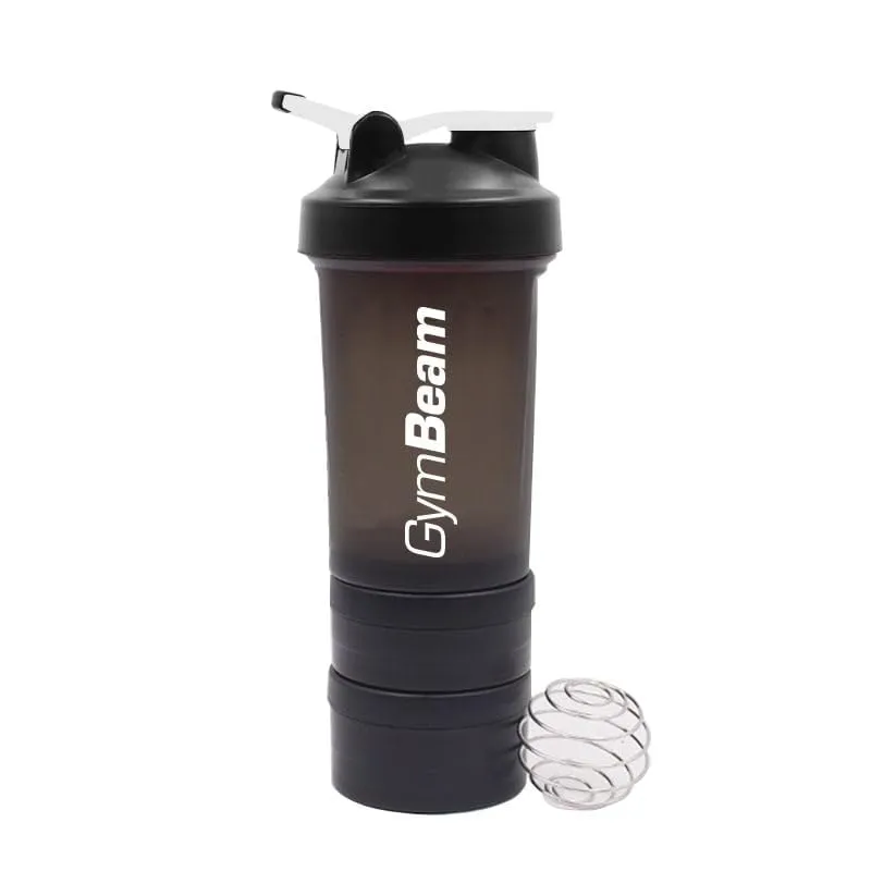 GymBeam Multi-Storage 450ml Shaker Proteine con 2 Scomparti Pallina