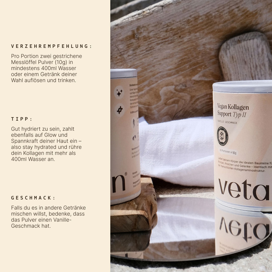 Vetain Bundles Collagene Tipo 1 2 integratore vegano shaker