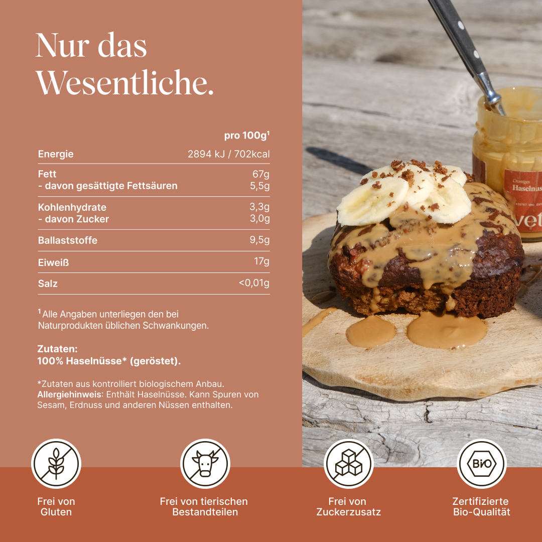 Vetain Snacks Haselnussmus crema nocciole bio 200g